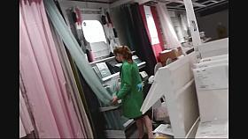 Redhead MILF upskirt out shopping