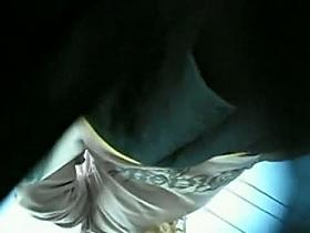 Gorgeous upskirt babe does not know that I'm filming