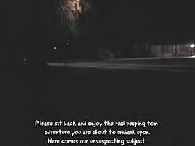 Bimbo got her real upskirt voyeured in the darkness