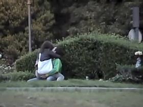 Fingering in public got caught by a voyeur