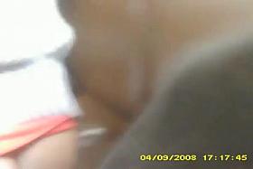 black chick butt hanging out(hidden cam)