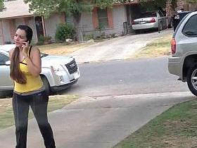 Mexican hottie with big hips and huge giggly ass