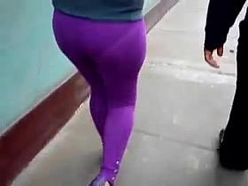 Hot Sexy Latina MILF in Thight Pants Outside