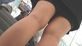 Pink shoes girl upskirt 1