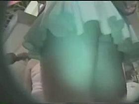 Sexy girl touching her own ass in public voyeur video