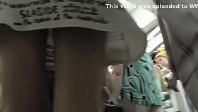 Tall girl wears a thong