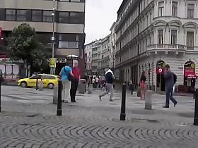 Girls gathering reactions on their asses