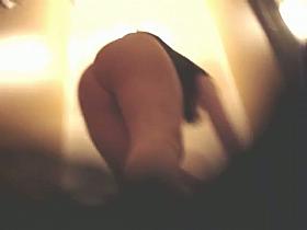 Girl in dressing room showed her nice and soft butt