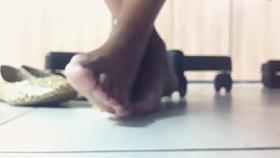 hot teen feet under table