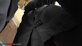 Free upskirt vid with stunning beauty in high heels