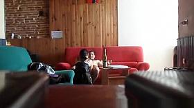 Guy films his date with woman