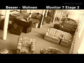 A couple thought no one is watching when they tried out a store couch for sex