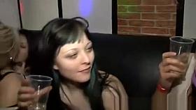 Party girls kissing groping and sucking