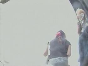 Real upskirt vid of achubby brunette chick