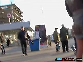 Girlfriends upskirt and constricted panties