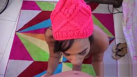 Superb cock servicing voyer