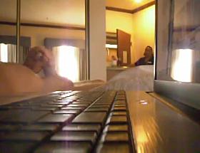 Maid come in for the quick cum show