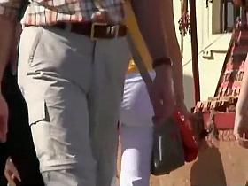 I'm charmed by her nice ass and thong