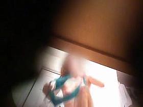 Petite a-cup teen changes into bikini on hidden camera