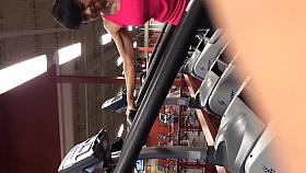 Gym gilf bulge flash