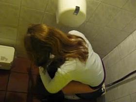 Cute teeen in the toilet