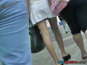 White full-back panty up short petticoat