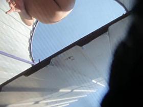 Beach cabin voyeur video with the naked teen spied