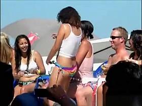 Wet t-shirt contest girls