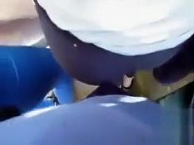 Guys press their dicks against female asses in tight pants