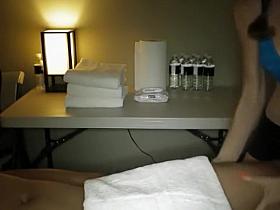 Full-body therapy turns into a stimulating handjob