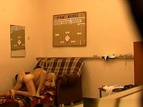 Missionary style fuck in the couch