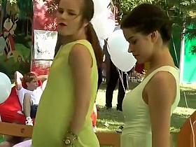 Teen in tight white small hard nipples