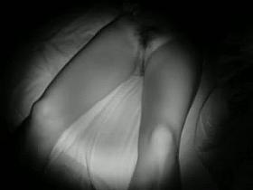 night vision of gf on bed