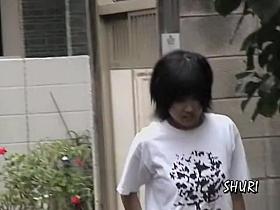 Street sharking after shopping for groceries in her market