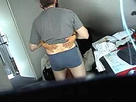 Hidden sex cam clip shows a couple fucking