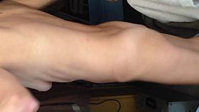 wife changing before pool