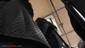 Gal in erotic fishnet pantyhose up petticoat