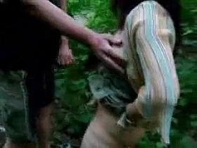 Pervert exhibitionist wife fingering for voyeur. Public