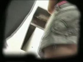 horny and sexy Latino looking chick ripped mini skirt upskirt