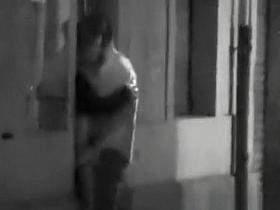 Teen couple caught fucking in street