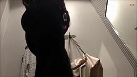 Hot ass brunette girl in change room