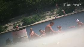 Boobs and asses of mature nudist women shots by beach voyeur