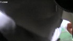 Peeping on her graceful booty upskirt