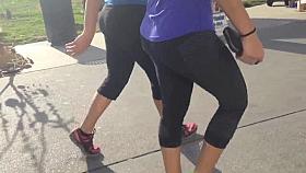 Yoga pants- Thick athletic ass babe