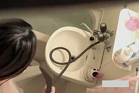 Perfect asian brunette teen bath voyeur video