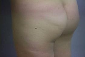 Naked bimbo in locker room