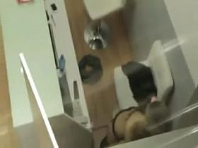 Salesgirl changes clothes