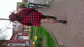 Candid sexy legs in pantyhose