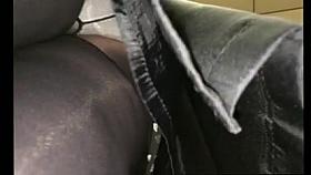 Turkish business woman black pantyhose upskirt