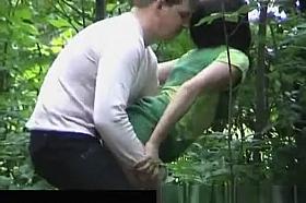 russian couple fucking in public park